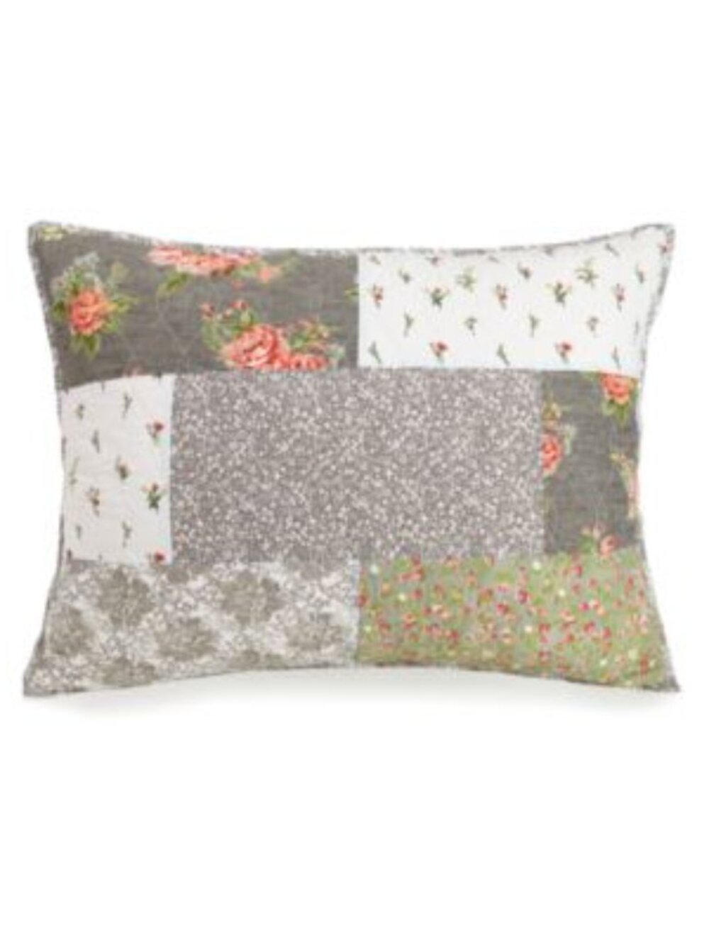Jessica Simpson Floribunda King Shams Set 2 Floral Patchwork Cotton NIP